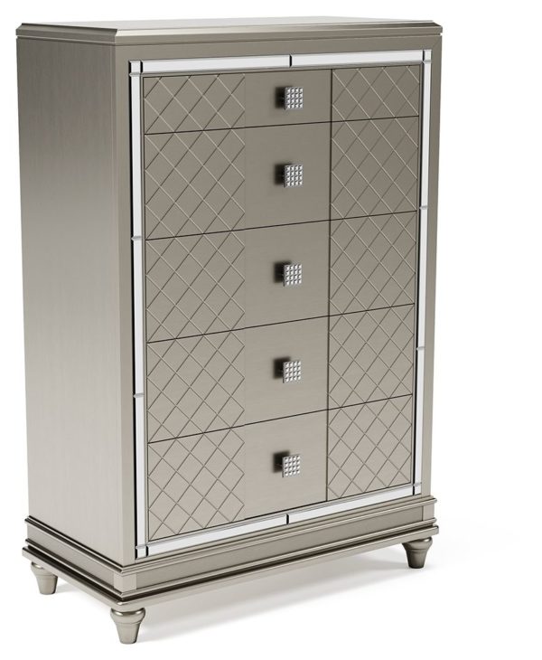 Chevanna - Platinum - Five Drawer Chest