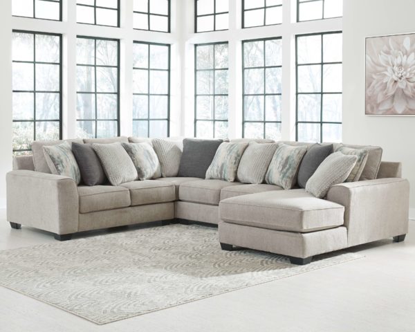 Ardsley - Pewter - Left Arm Facing Loveseat, Wedge, Armless Loveseat, Right Arm Facing Corner Chaise Sectional