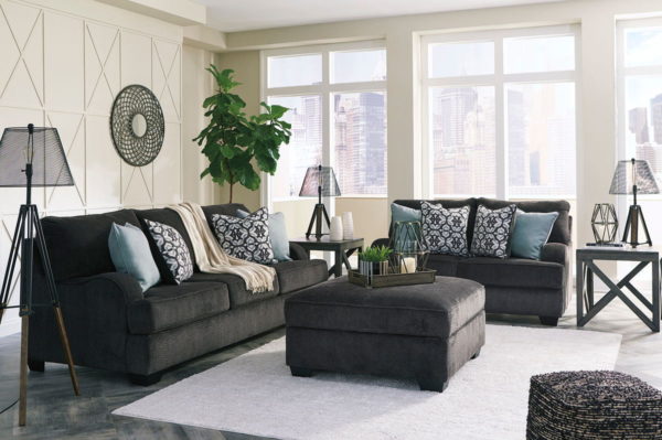 Charenton - Charcoal - 3 Pc. - Sofa, Loveseat, Ottoman with Storage