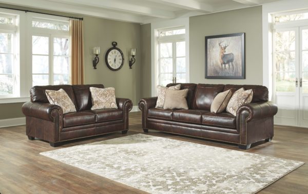 Roleson - Walnut - 2 Pc. - Sofa, Loveseat