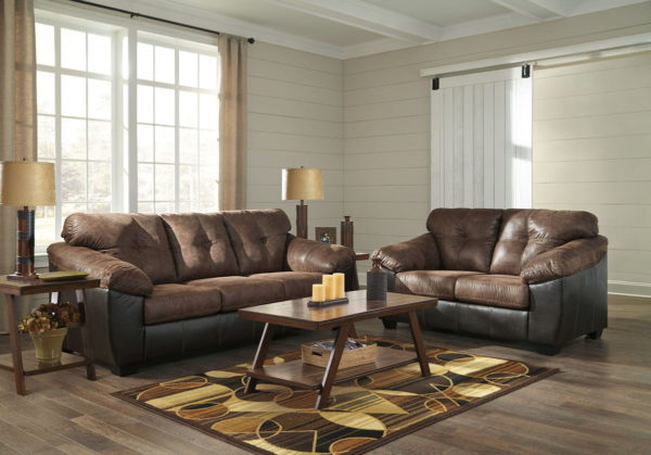 Gregale - Coffee - 3 Pc. - Sofa, Loveseat, Bradley Table Set