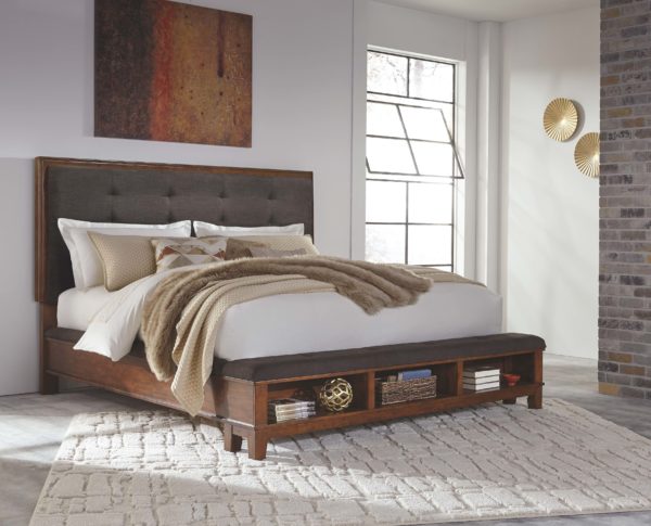 Ralene - Medium Brown - Queen Upholstered Panel Bed