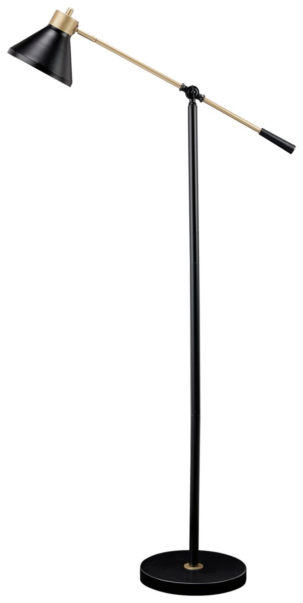 Garville - Black/Gold Finish - Metal Floor Lamp (1/CN)