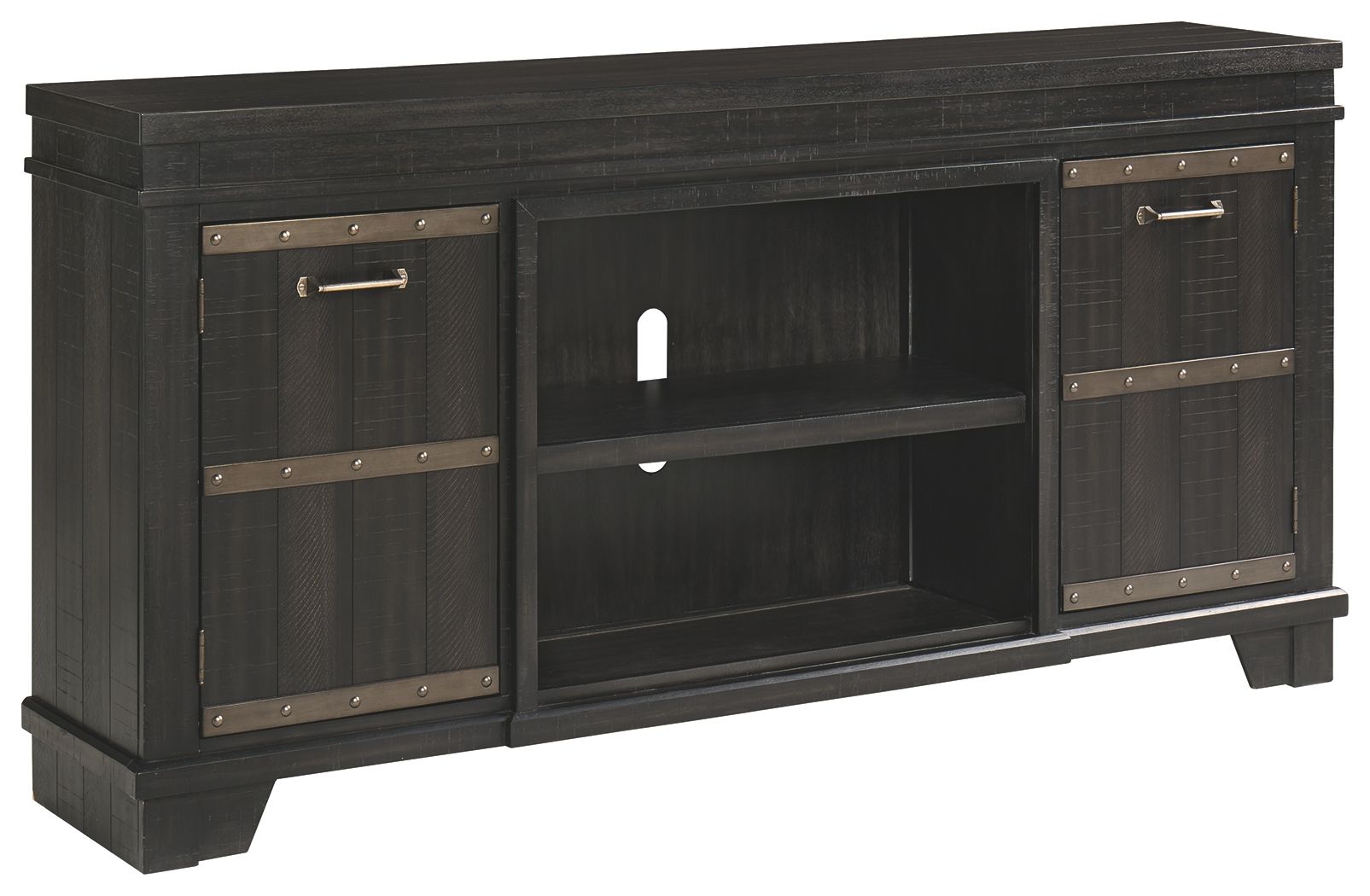 Noorbrook - Black - XL TV Stand w/Fireplace Option