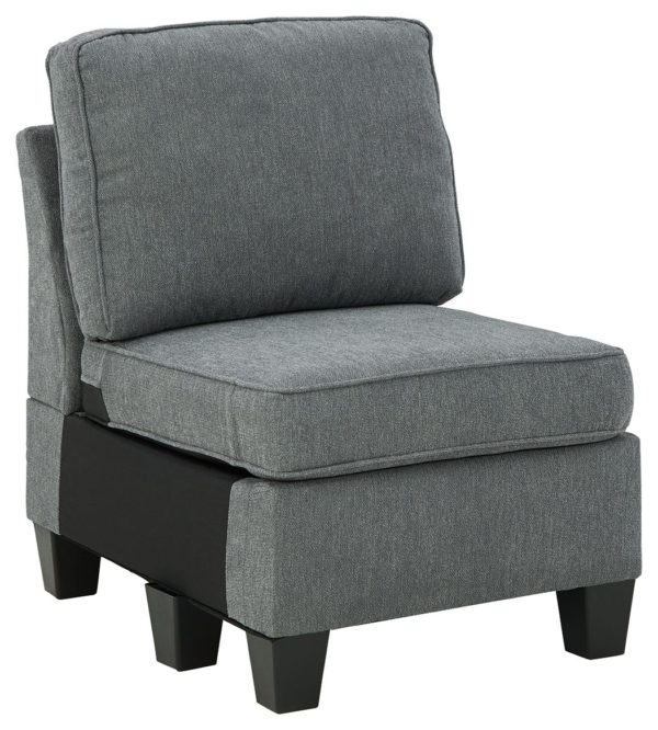 Alessio - Charcoal - Armless Chair