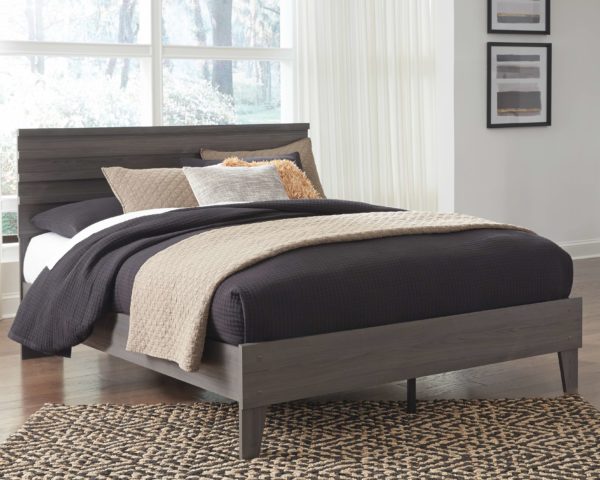 Brymont - Dark Gray - Queen Panel Platform Bed