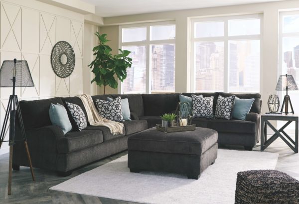 Charenton - Charcoal - Queen Sofa Sleeper, Loveseat, Wedge Sectional