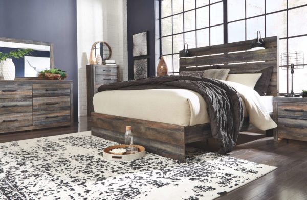 Drystan - Multi - 5 Pc. - Dresser, Mirror, King Panel Bed
