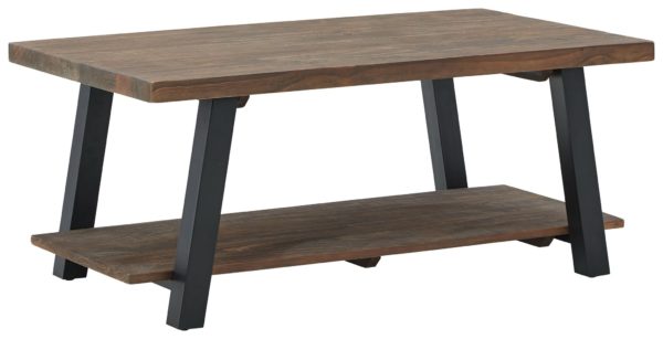 Chanzen - Brown/Black - Rectangular Cocktail Table