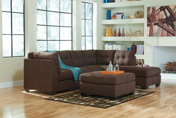 Maier - Walnut - 3 Pc. - Left Arm Facing Sofa, Right Arm Facing Corner Chaise Sectional, Accent Ottoman