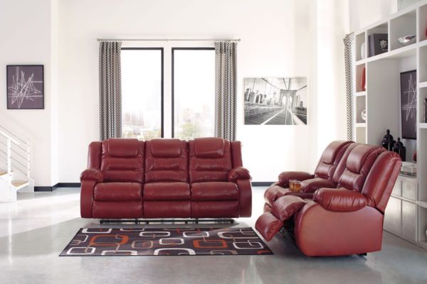 Vacherie - Salsa - 2 Pc. - Reclining Sofa, Double Reclining Loveseat with Console