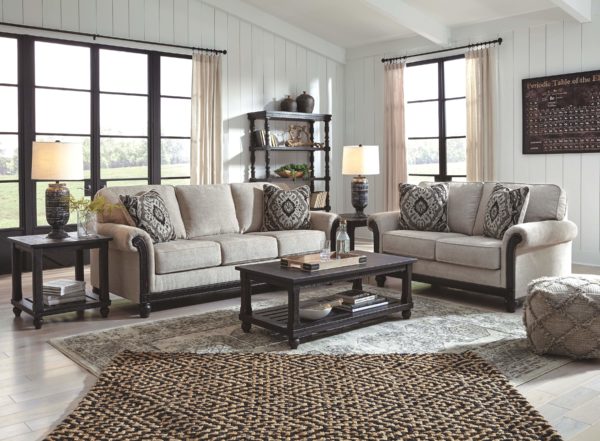 Benbrook - Ash - 3 Pc. - Sofa, Loveseat, Mallacar Table Set