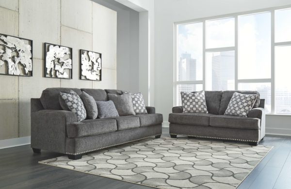 Locklin - Carbon - 2 Pc. - Sofa, Loveseat