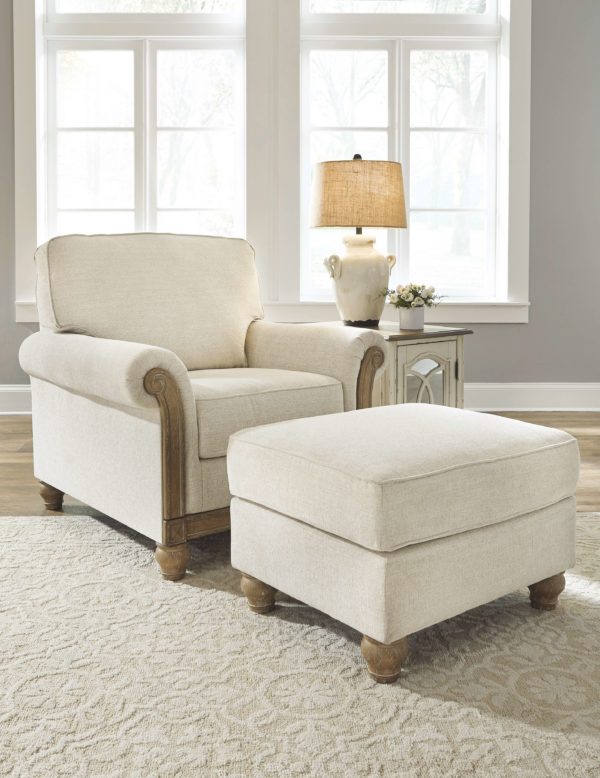 Stoneleigh - Alabaster - 2 Pc. - Chair, Ottoman