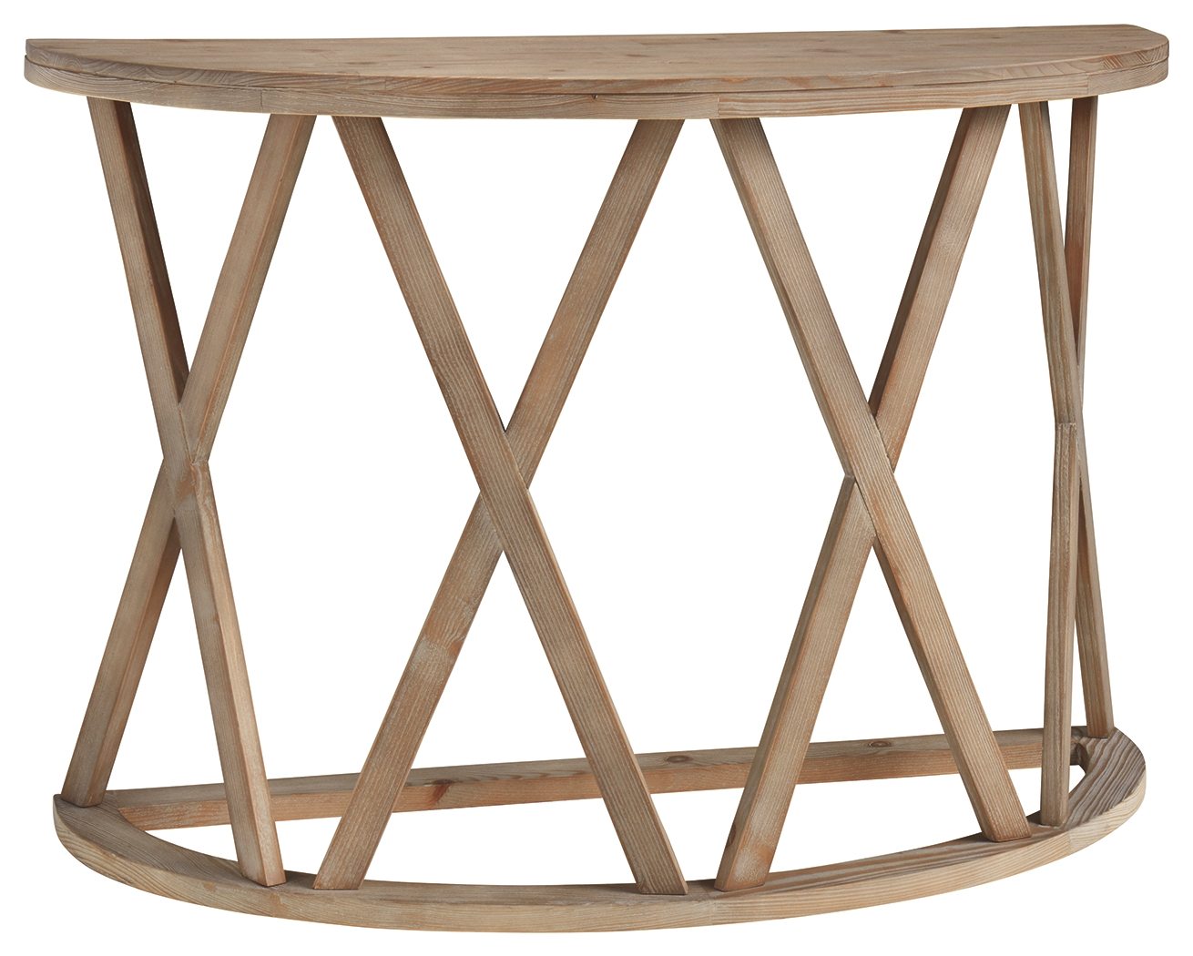 Glasslore - Light Grayish Brown - Sofa Table