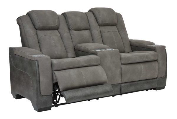 Next-Gen DuraPella - Slate - PWR REC Loveseat/CON/ADJ HDRST