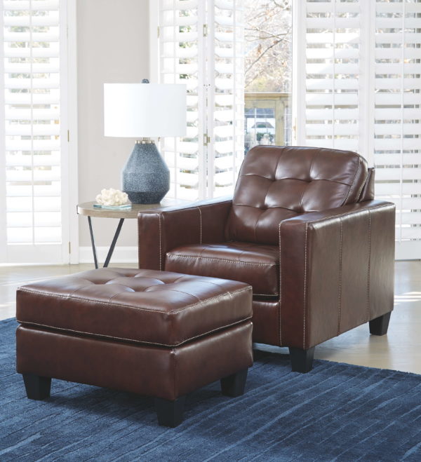 Altonbury - Walnut - 2 Pc. - Chair with Ottoman