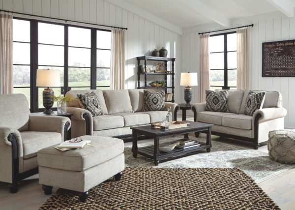 Benbrook - Ash - 4 Pc. - Sofa, Loveseat, Chair, Ottoman